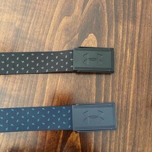 Under Armour Men's Patterned Black and Blue Belts